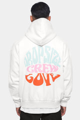 HEAVY OVERSIZE V2 ''CREW LOVE'' HOODIE CREAM WHITE