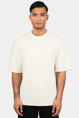 HEAVY OVERSIZE RUBBER PATCH T-SHIRT CREAM WHITE