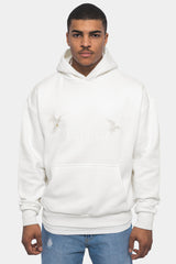 HEAVY OVERSIZE WHITE DOVES HOODIE CREAM WHITE