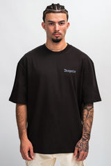 HEAVY CREW HEART T-SHIRT WASHED BLACK