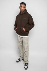 HEAVY OVERSIZE HOODIE CHOCOLATE BROWN