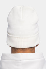 LOGO BEANIE CREAM WHITE