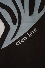 HEAVY CREW HEART T-SHIRT WASHED BLACK