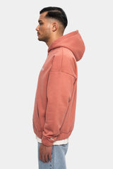 SUPER HEAVY OVERSIZE LOGO DESIGN ZIP HOODIE CANYON CLAY