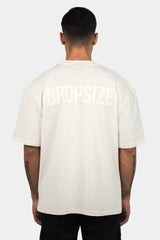 HEAVY OVERSIZE HD PRINT T-SHIRT CREAM WHITE