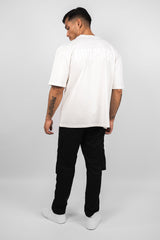 HEAVY OVERSIZE HD PRINT T-SHIRT CREAM WHITE