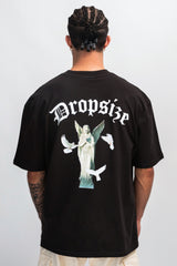 HEAVY WINGS MONUMENT T-SHIRT WASHED BLACK