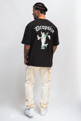 HEAVY WINGS MONUMENT T-SHIRT WASHED BLACK