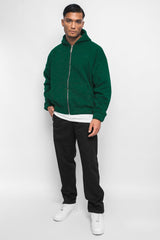 SUPER HEAVY OVERSIZED HD PRINT ZIP-HOODIE GREEN