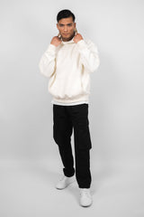 HEAVY OVERSIZE HD PRINT HOODIE CREAM WHITE