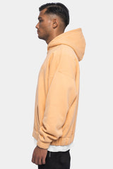 SUPER HEAVY OVERSIZED HD PRINT ZIP-HOODIE WASHED PEACH