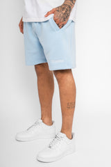 HEAVY SWEAT EMBO SHORT  V2 BABY BLUE