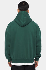 HEAVY OVERSIZE EMBO HOODIE WASHED GREEN