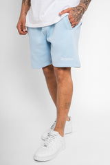 HEAVY SWEAT EMBO SHORT  V2 BABY BLUE
