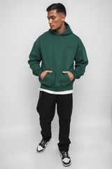 HEAVY OVERSIZE EMBO HOODIE WASHED GREEN