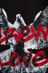 HEYVY OVERSIZE CREW DOVE T-SHIRT WASHED BLACK