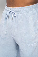 VELOURS PANT WASHED BABY BLUE