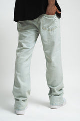 RIPPED LOOSE FIT ZIP JEANS