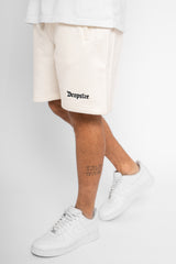 HEAVY SWEAT EMBO SHORT  V2 CREAM WHITE