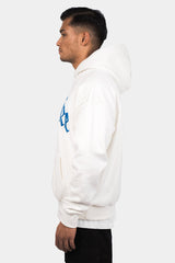 HEAVY OVERSIZE PUFFER PRINT HOODIE WASHED WHITE