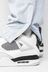 VELOURS PANT WASHED BABY BLUE