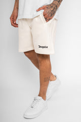 HEAVY SWEAT EMBO SHORT  V2 CREAM WHITE