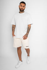 HEAVY SWEAT EMBO SHORT  V2 CREAM WHITE
