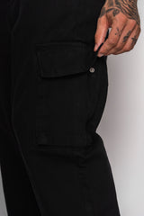 V2 CARGO JEANS SINGLE POCKET BLACK
