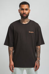 ''RECORDS'' T-SHIRT WASHED BLACK