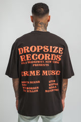 ''RECORDS'' T-SHIRT WASHED BLACK