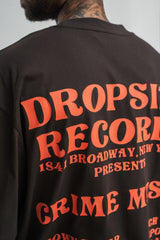 ''RECORDS'' T-SHIRT WASHED BLACK