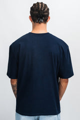 HEAVY OVERSIZE FRONT LOGO T-SHIRT BLACK IRIS