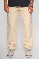 V2 CARGO JEANS SINGLE POCKET BEIGE