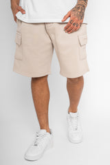 HEAVY CARGO SWEAT SHORT MOON BEAM