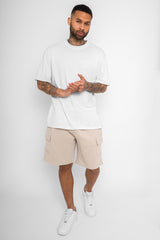 HEAVY CARGO SWEAT SHORT MOON BEAM