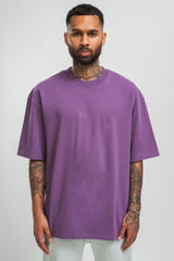 HEAVY HD FRONT LOGO T-SHIRT WASHED PURPLE