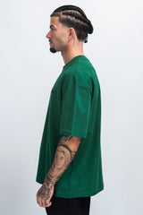 HEAVY OVERSIZE EMBO T-SHIRT GREEN