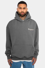 HEAVY OVERSIZE BACKPRINT HOODIE GREY