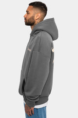 HEAVY OVERSIZE BACKPRINT HOODIE GREY