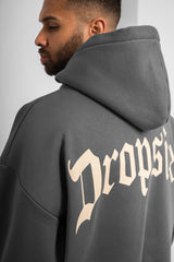 HEAVY OVERSIZE BACKPRINT HOODIE GREY