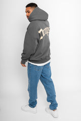 HEAVY OVERSIZE BACKPRINT HOODIE GREY