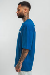 HEAVY OVERSIZE HD PRINT T-SHIRT BLUE/WHITE