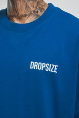 HEAVY OVERSIZE HD PRINT T-SHIRT BLUE/WHITE