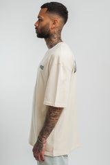 HEAVY OVERSIZE HD PRINT T-SHIRT COCONUT/ STONE