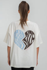 HEAVY BROKEN HEART T-SHIRT CREAM WHITE
