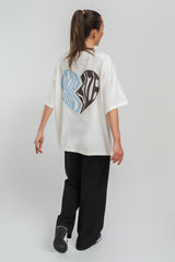 HEAVY BROKEN HEART T-SHIRT CREAM WHITE