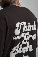 HEAVY GROW RICH T-SHIRT WASHED BLACK