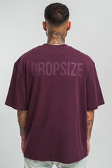 HEAVY OVERSIZE HD PRINT T-SHIRT GRAPE WINE