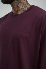 HEAVY OVERSIZE HD PRINT T-SHIRT GRAPE WINE