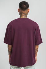 HEAVY HD FRONT LOGO T-SHIRT GRAPE WINE